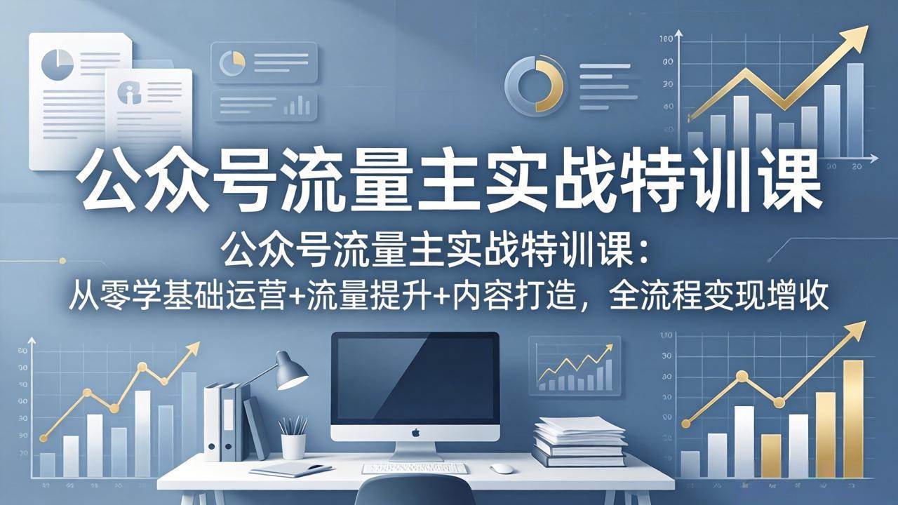 （18072期）公众号流量主实战特训课：从零学基础运营+流量提升+内容打造，全流程变现增收-Scorpio丨网创