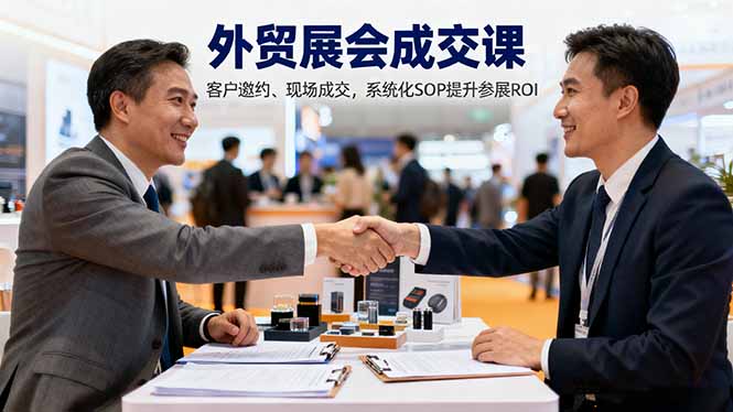 外贸展会成交课,含目标制定、客户邀约、现场成交,系统化SOP提升参展ROI-Scorpio丨网创