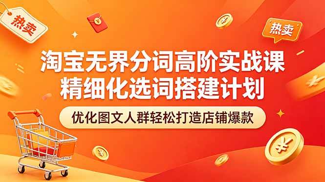 （18564期）淘宝无界分词高阶实战课 精细化选词搭建计划 优化图文人群轻松打造店铺爆款-Scorpio丨网创