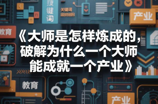 大师是怎样炼成的，破解为什么一个大师，能成就一个产业【电子书】-Scorpio丨网创