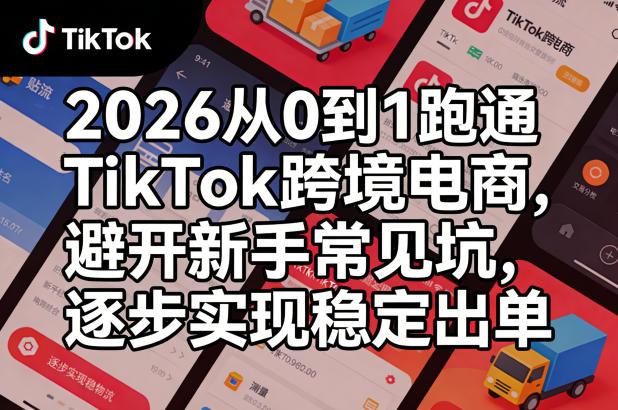 2026从0到1跑通TikTok跨境电商，避开新手常见坑，逐步实现稳定出单-Scorpio丨网创
