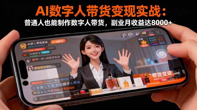 (16377期)AI数字人带货变现实战:普通人也能制作数字人带货,副业月收益达8000+-Scorpio丨网创