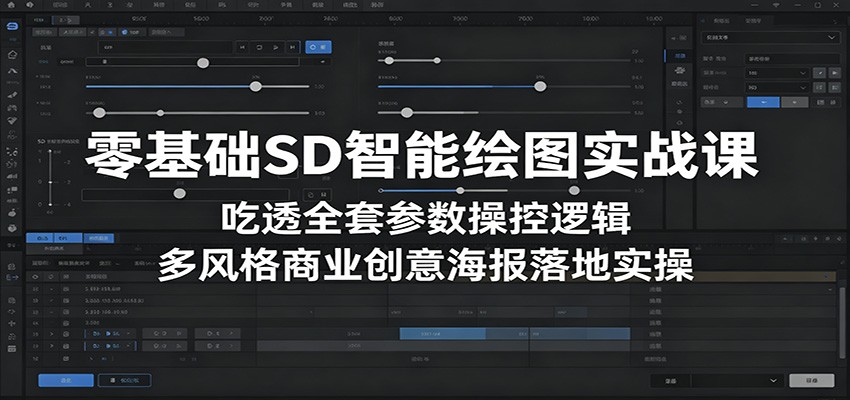 零基础SD智能绘图实战课：吃透全套参数操控逻辑，多风格商业创意海报落地实操-Scorpio丨网创