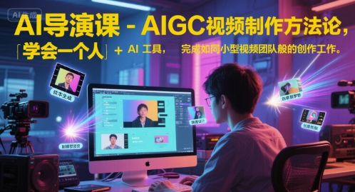 AI导演课-AIGC视频制作方法论，学会一个人+AI工具，完成如同小型视频团队般的创作工作，实现导演梦-Scorpio丨网创