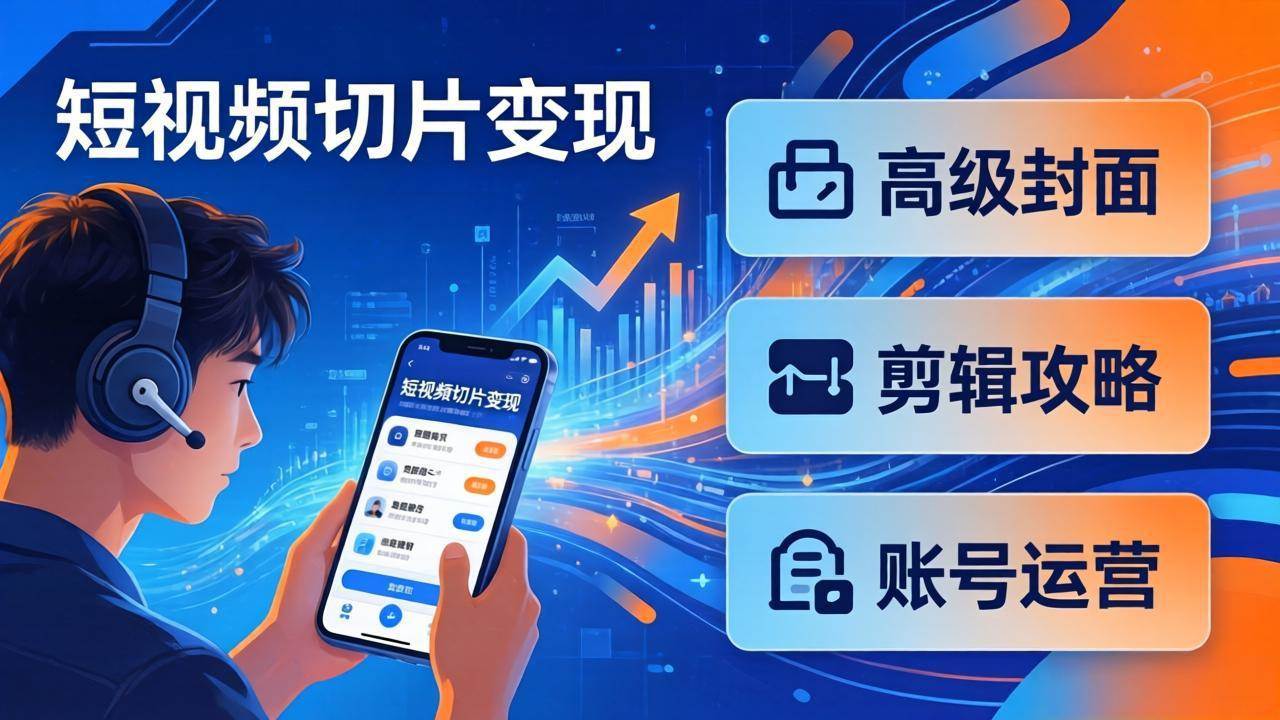 (17758期)短视频切片变现速成班2.0:高级封面+剪辑攻略+账号运营,0基础小白快速入局副业-Scorpio丨网创