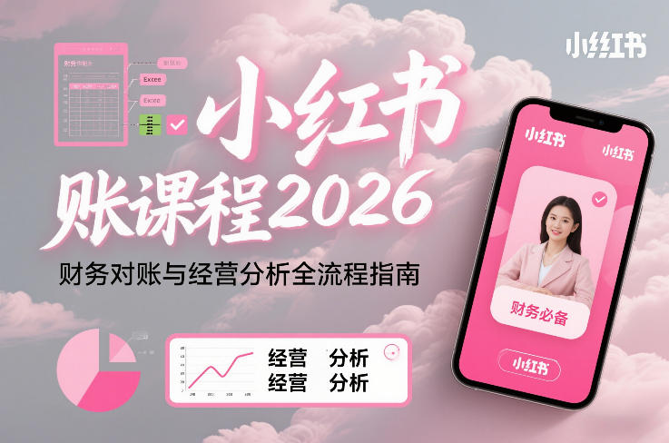 小红书对账课程2026，财务对账与经营分析全流程指南-Scorpio丨网创