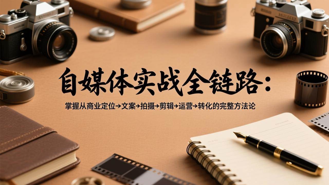 （17586期）自媒体实战全链路：掌握从商业定位→文案→拍摄→剪辑→运营→转化的完整方法论-Scorpio丨网创