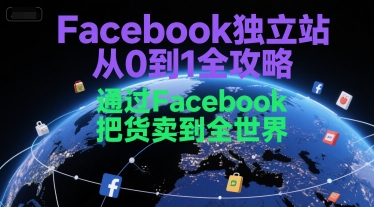 Facebook独立站从0到1全攻略,通过FacebboK把货卖到全世界-Scorpio丨网创