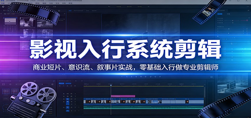 影视系统剪辑，商业短片、意识流、叙事片实战，零基础入行做专业剪辑师-Scorpio丨网创