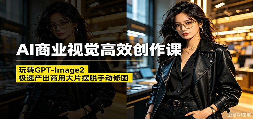 AI商业视觉高效创作课：玩转GPT-Image2，极速产出商用大片摆脱手动修图-Scorpio丨网创
