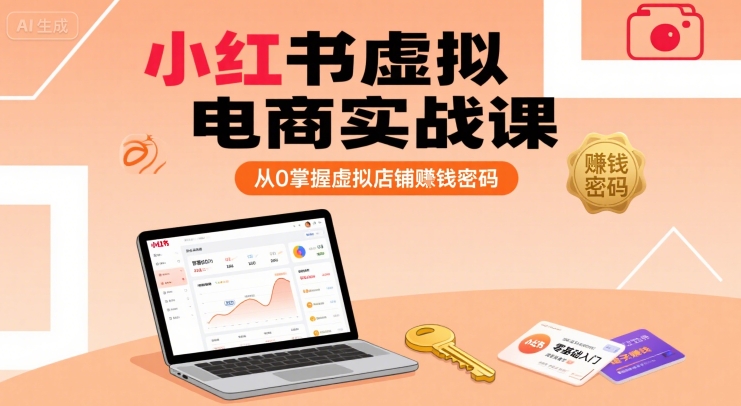 小红书虚拟电商实战课,从0掌握虚拟店铺賺钱密码-Scorpio丨网创