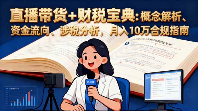 (16444期)直播带货+财税宝典:概念解析、资金流向、涉税分析,月入10万合规指南-Scorpio丨网创