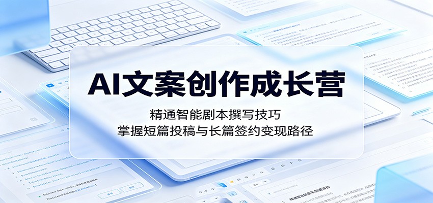 AI文案创作成长营:精通智能剧本撰写技巧,掌握短篇投稿与长篇签约变现路径-Scorpio丨网创