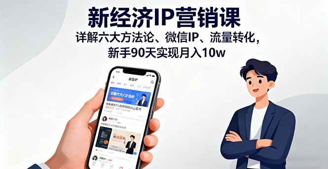 （16194期）新经济IP营销课：详解六大方法论、微信IP、流量转化，新手90天实现月入10w-Scorpio丨网创