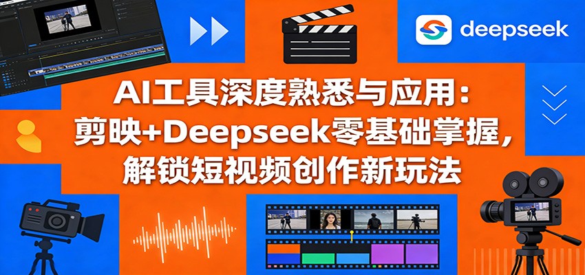 AI工具深度熟悉与应用：剪映+Deepseek零基础掌握，解锁短视频创作新玩法-Scorpio丨网创