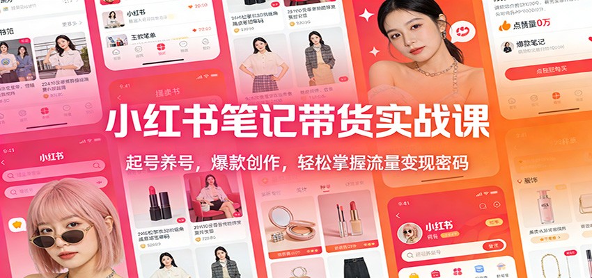 小红书笔记带货实战课:起号养号,爆款创作,轻松掌握流量变现密码-Scorpio丨网创