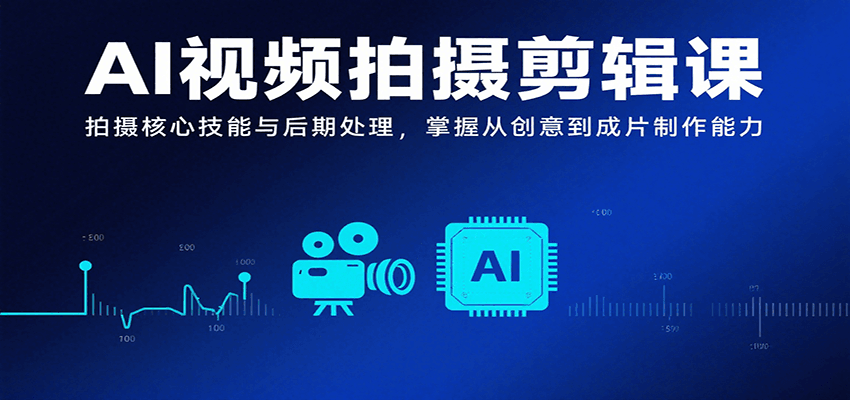 AI视频拍摄剪辑课,拍摄核心技能与后期处理,掌握从创意到成片制作能力-Scorpio丨网创