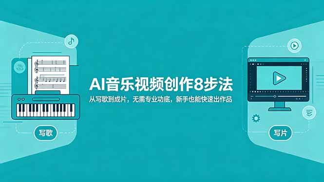 （18340期）AI音乐视频创作8步法：从写歌到成片，无需专业功底，新手也能快速出作品-Scorpio丨网创