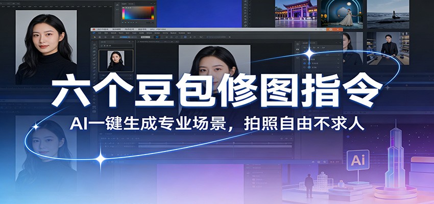 六个豆包修图指令：AI 一键生成专业场景，拍照自由不求人-Scorpio丨网创