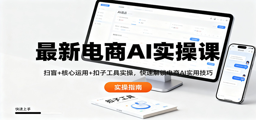 最新电商AI实操课:扫盲+核心运用+扣子工具实操,快速解锁电商AI实用技巧-Scorpio丨网创