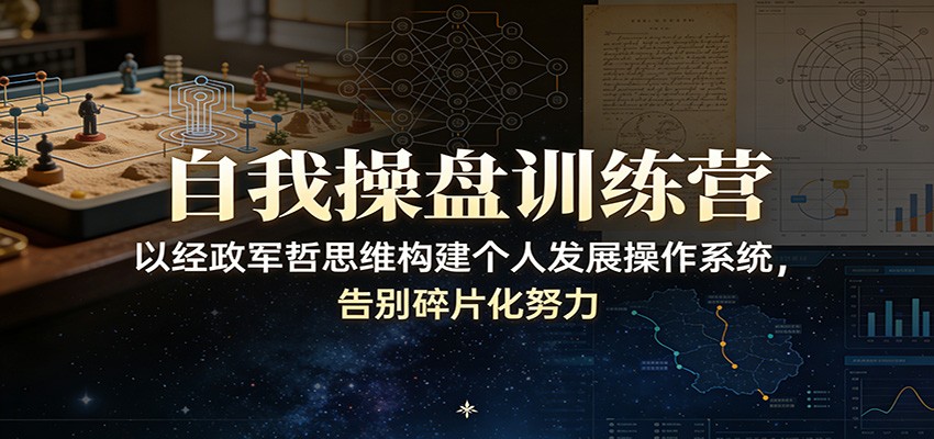 自我操盘训练营：以经政军哲思维构建个人发展操作系统，告别碎片化努力-Scorpio丨网创