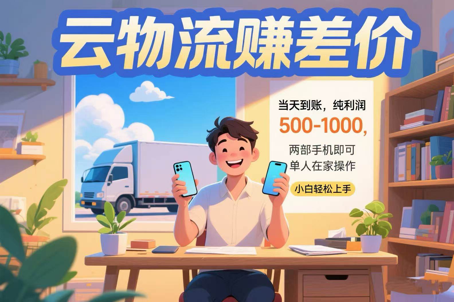 （15492期）云物流赚差价 当天到账纯利润500-1000 两部手机即可 可单人在家操作 小…-Scorpio丨网创