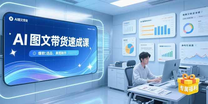 （15416期）AI图文带货速成课，养号引流秘籍，爆款选品策略，美图制作全流程-Scorpio丨网创