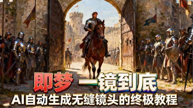 （18241期）即梦AI一镜到底终极教程，智能补帧+运镜技巧，AI自动生成无缝丝滑长镜头高效出片-Scorpio丨网创