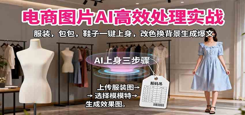 电商图片AI高效处理实战,服装,包包,鞋子一键上身,改色换背景生成爆文-Scorpio丨网创