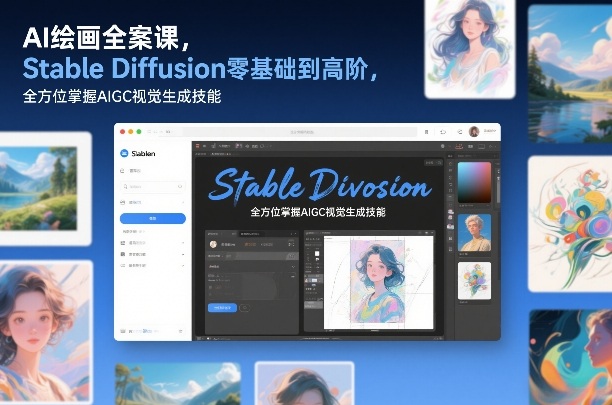 AI绘画全案课，Stable Diffusion零基础到高阶，全方位掌握AIGC视觉生成技能-Scorpio丨网创