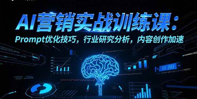 (15465期)AI营销实战训练课:Prompt优化技巧,行业研究分析,内容创作加速-Scorpio丨网创