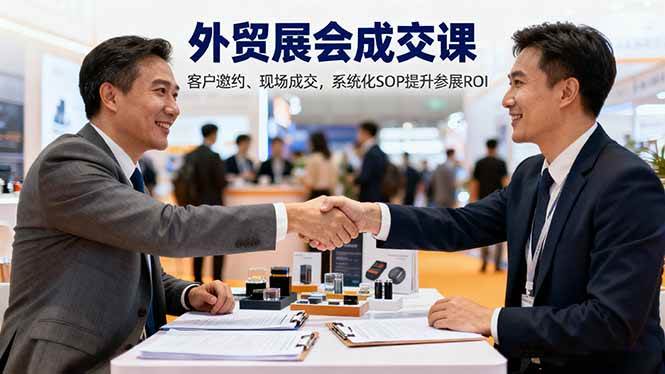 (16356期)外贸展会成交课,含目标制定、客户邀约、现场成交,系统化SOP提升参展ROI-Scorpio丨网创