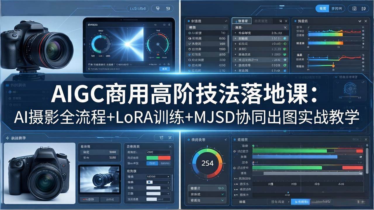 （18254期）AIGC商用高阶技法落地课：AI摄影全流程+LoRA训练+MJSD协同出图实战教学-Scorpio丨网创