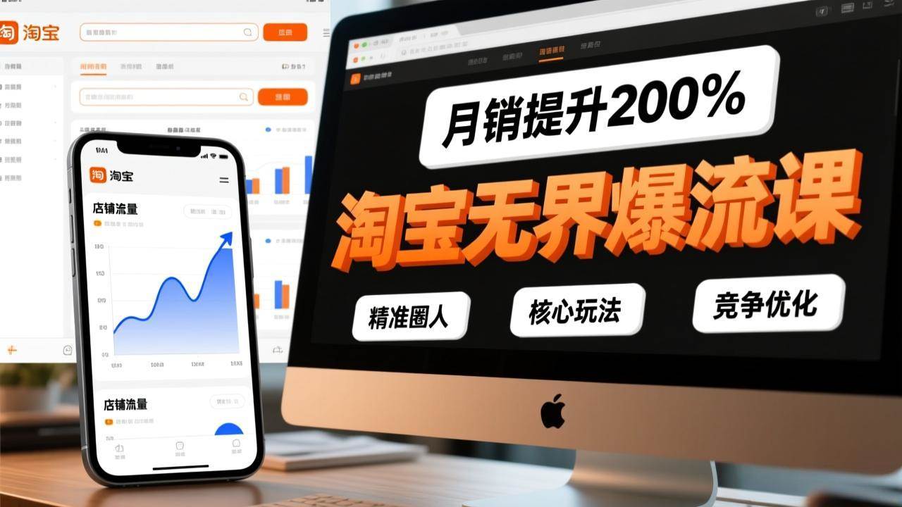 （17132期）淘宝无界爆流课，精准圈人、核心玩法、竞争优化，快速引爆店铺流量，月销提升200%-Scorpio丨网创