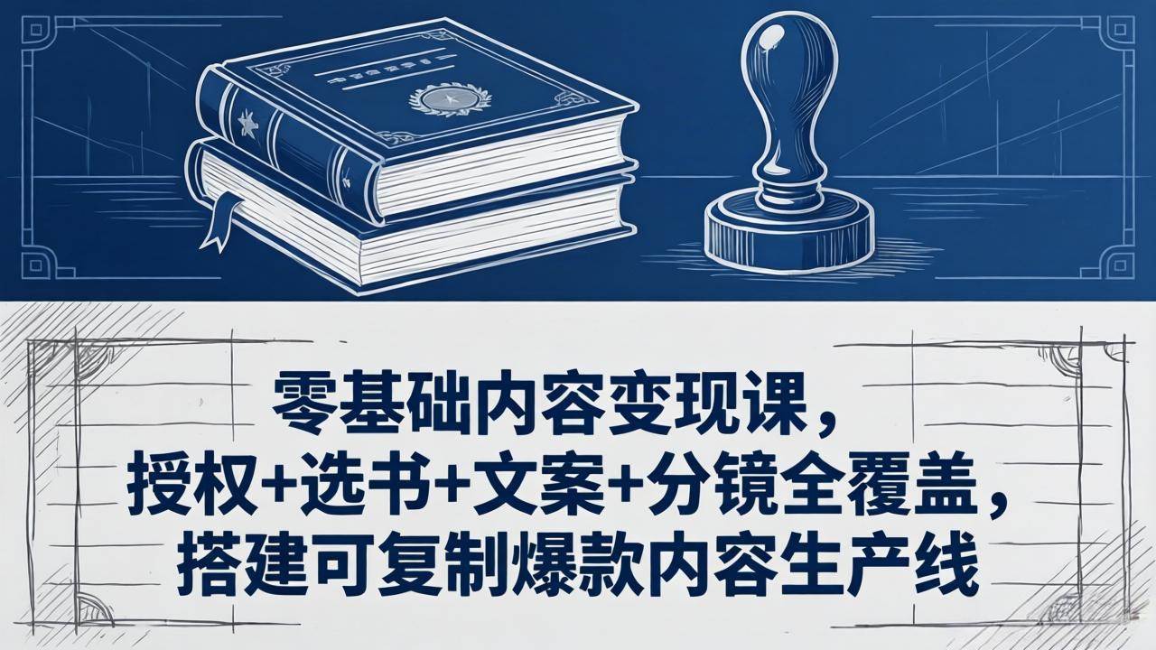 （18243期）零基础内容变现课，授权+选书+文案+分镜全覆盖，搭建可复制爆款内容生产线-Scorpio丨网创
