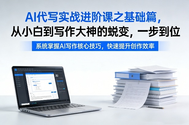 AI代写实战进阶课之基础篇，从小白到写作大神的蜕变，一步到位【揭秘】-Scorpio丨网创