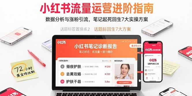 （15827期）小红书流量运营进阶指南，数据分析与涨粉引流，笔记起死回生7大实操方案-Scorpio丨网创