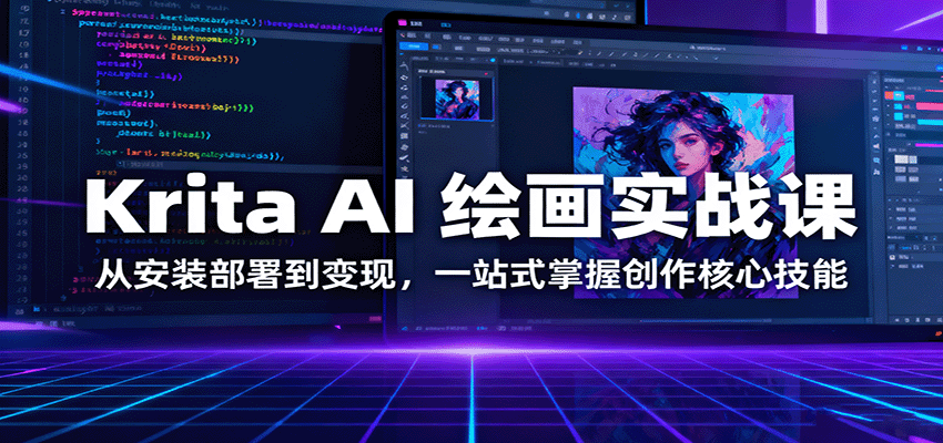 Krita AI 绘画实战课:从安装部署到变现,一站式掌握创作核心技能-Scorpio丨网创