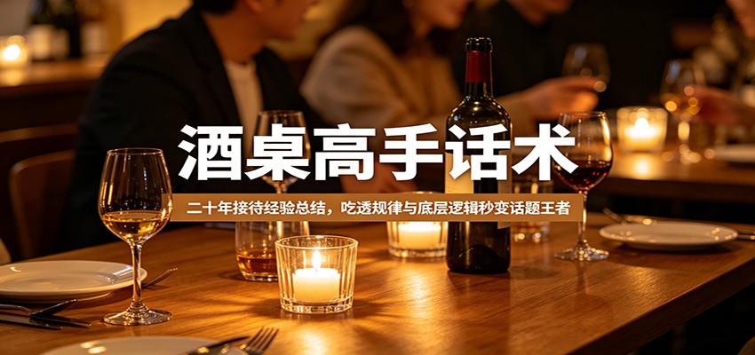 酒桌高手话术:二十年接待经验总结,吃透规律与底层逻辑秒变话题王者-Scorpio丨网创