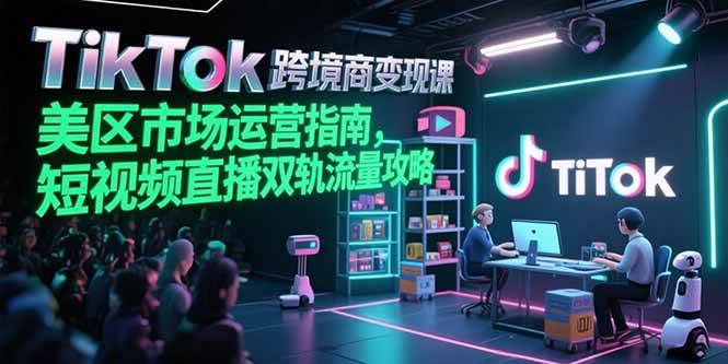 (15344期)TikTok跨境电商变现课,美区市场运营指南,短视频直播双轨流量攻略-Scorpio丨网创