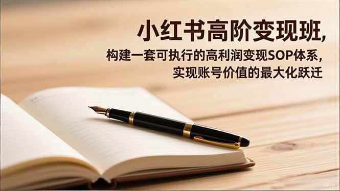(16633期)小红书高阶变现班,构建一套可执行的高利润变现SOP体系,实现账号价值的最大化跃迁-Scorpio丨网创