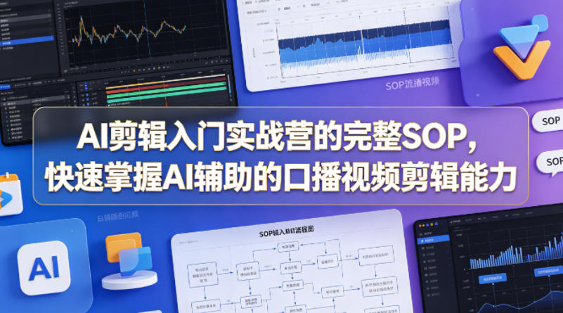 AI剪辑入门实战营的完整SOP，快速掌握AI辅助的口播视频剪辑能力-Scorpio丨网创
