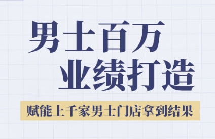 2025男士美业百万业绩打造，赋能上千家男士门店拿到结果-Scorpio丨网创