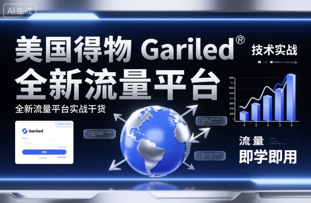 美国得物Gariled技术实战,全新流量平台实战干货,即学即用-Scorpio丨网创