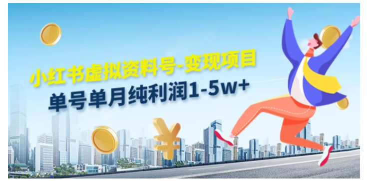 虚拟资料号变现项目，单月单号纯利润1W+，实操玩法分享-Scorpio丨网创