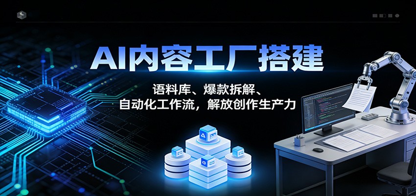 AI内容工厂搭建：语料库、爆款拆解、自动化工作流，解放创作生产力-Scorpio丨网创