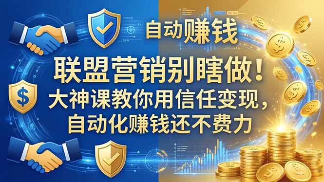 （18242期）联盟营销别瞎做！大神课教你用信任变现，自动化赚钱还不费力【原创双语字幕】-Scorpio丨网创