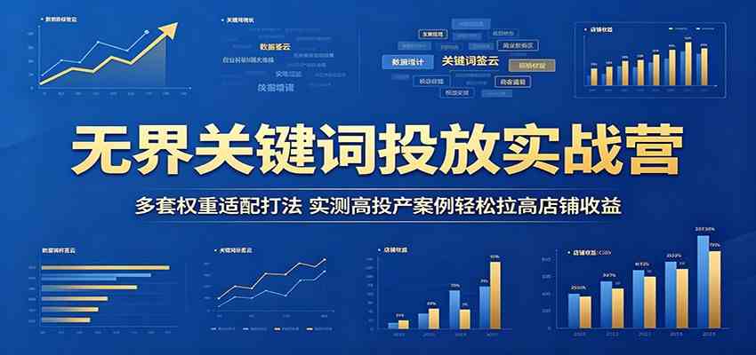 无界关键词投放实战营:多套权重适配打法,实测高投产案例轻松拉高店铺收益-Scorpio丨网创