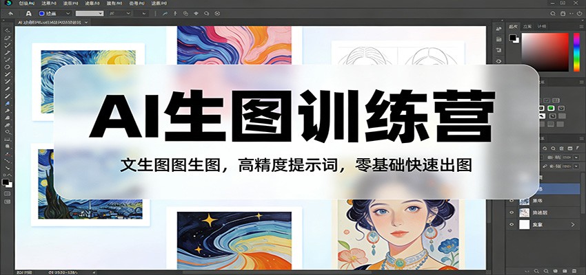 AI生图训练营：文生图图生图，高精度提示词，零基础快速出图-Scorpio丨网创
