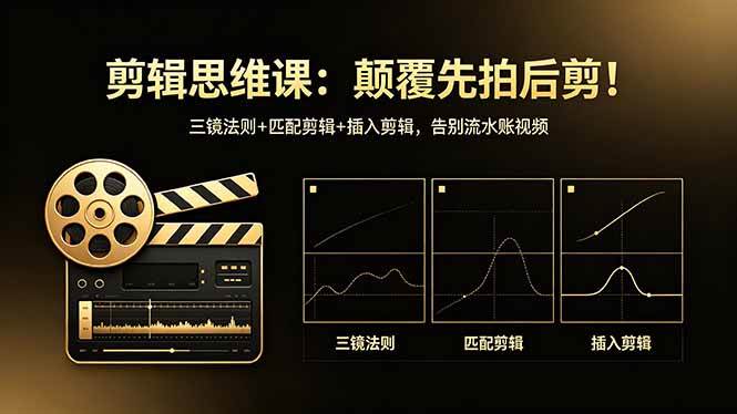 （18285期）剪辑思维课：颠覆先拍后剪！三镜法则+匹配剪辑+插入剪辑，告别流水账视频-Scorpio丨网创